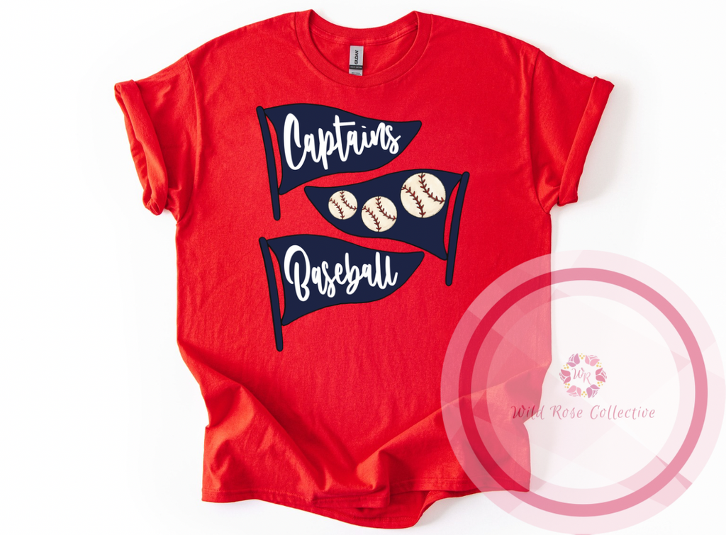 Captains Baseball Flag Tshirt