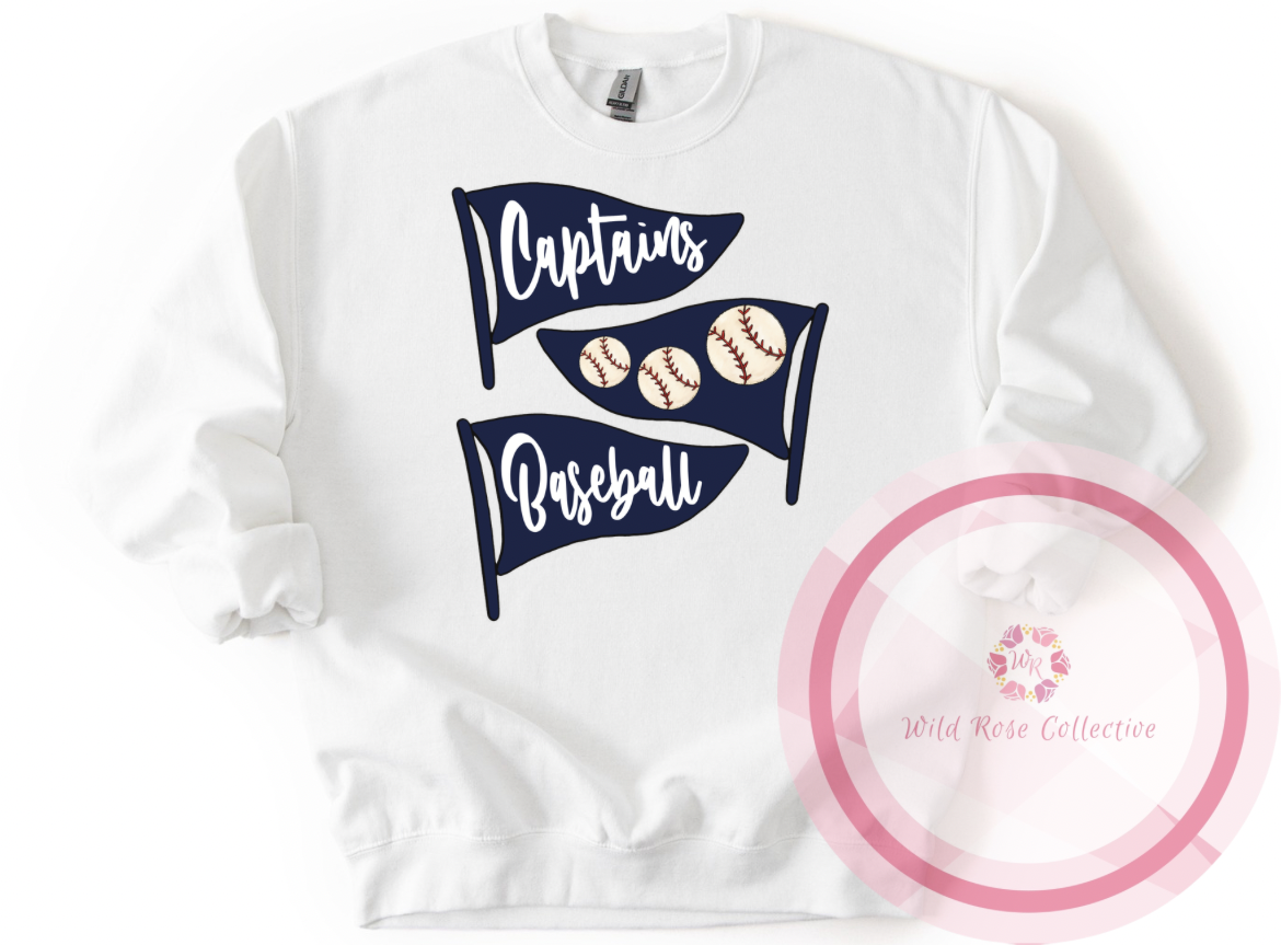 Captains Baseball Flag Sweatshirt