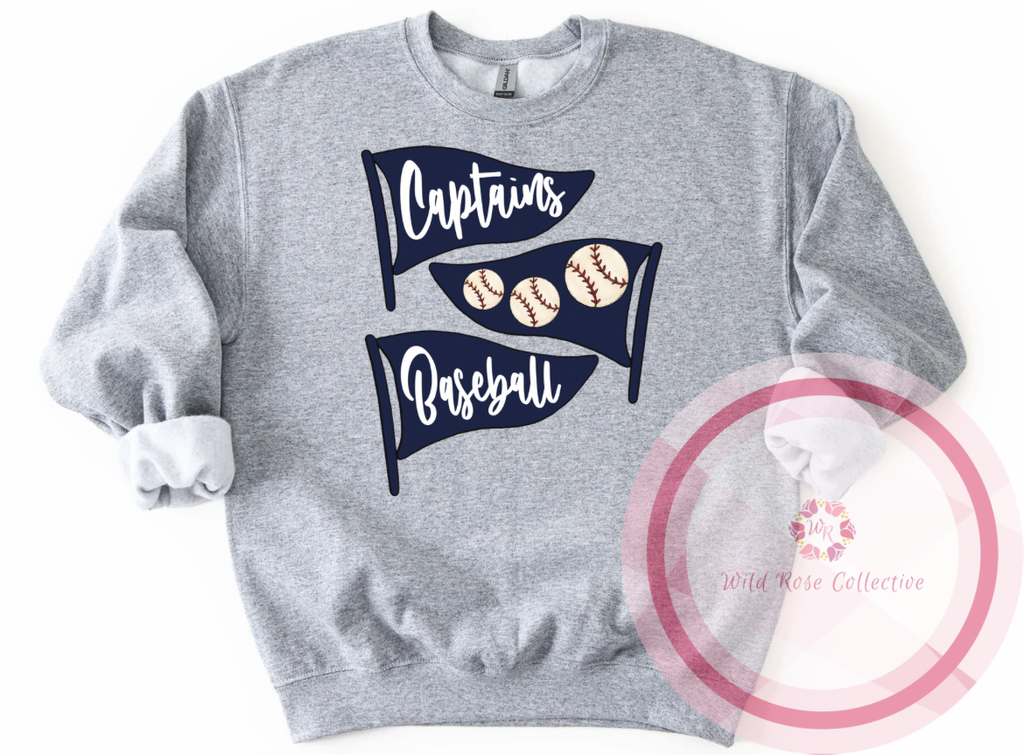 Captains Baseball Flag Sweatshirt