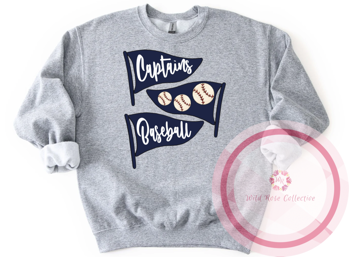 Captains Baseball Flag Sweatshirt