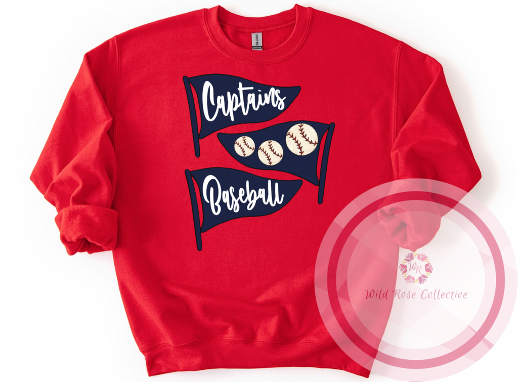 Captains Baseball Flag Sweatshirt