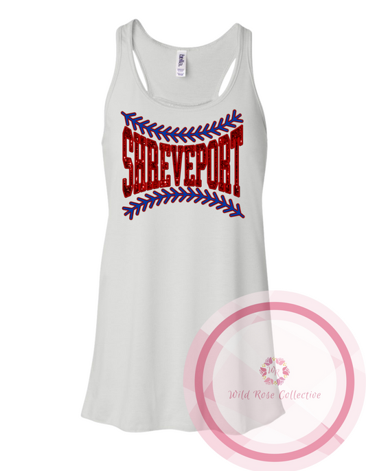 Shreveport Allstars baseball lace tank top - Bella Canvas tank