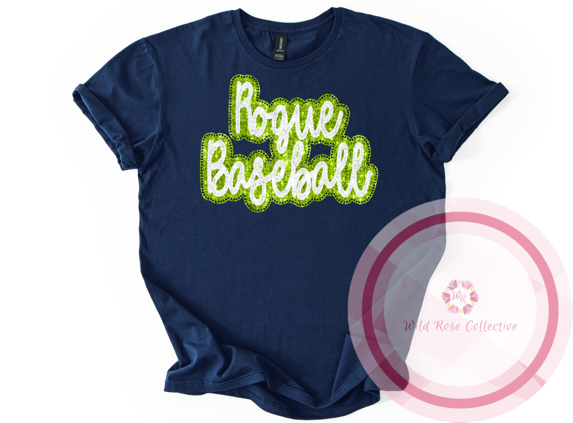 Dotted Glitter Rogue Baseball Tshirt