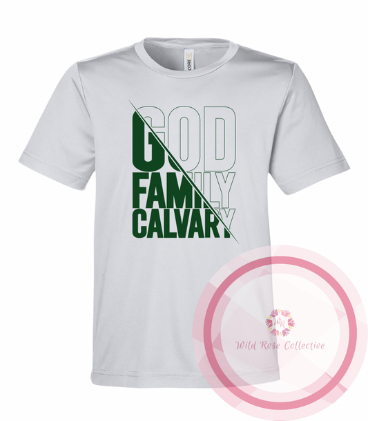 God Family Calvary Performance Tshirt
