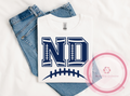 ND Football Laces Tshirt