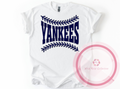 Yankees Baseball Laces Tshirt