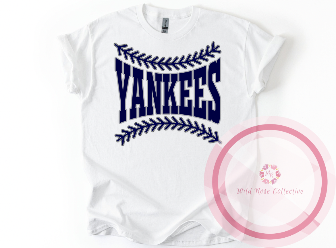 Yankees Baseball Laces Tshirt