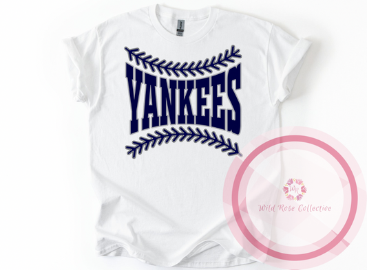 Yankees Baseball Laces Tshirt