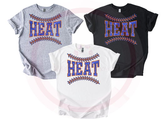 LA Heat Faux Sequin Baseball Laces Tshirt