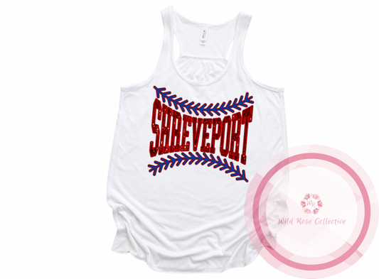 Shreveport Allstars baseball lace tank top - Bella Canvas tank