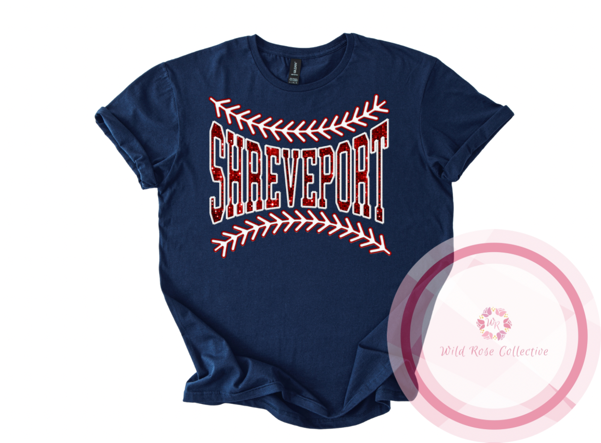 Shreveport Baseball Lace Cotton Tshirt