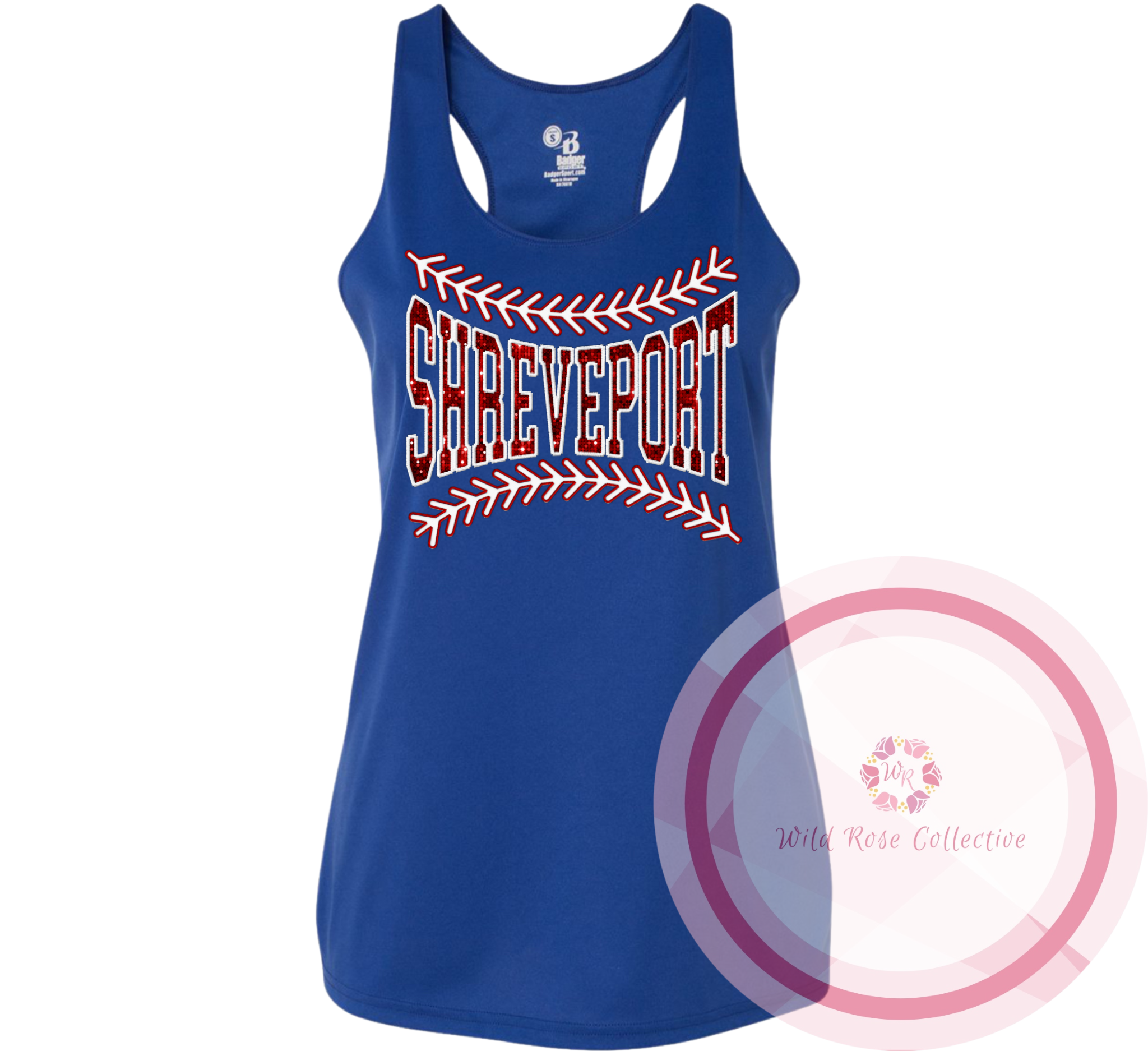 Shreveport Baseball Lace Performance Tank Top