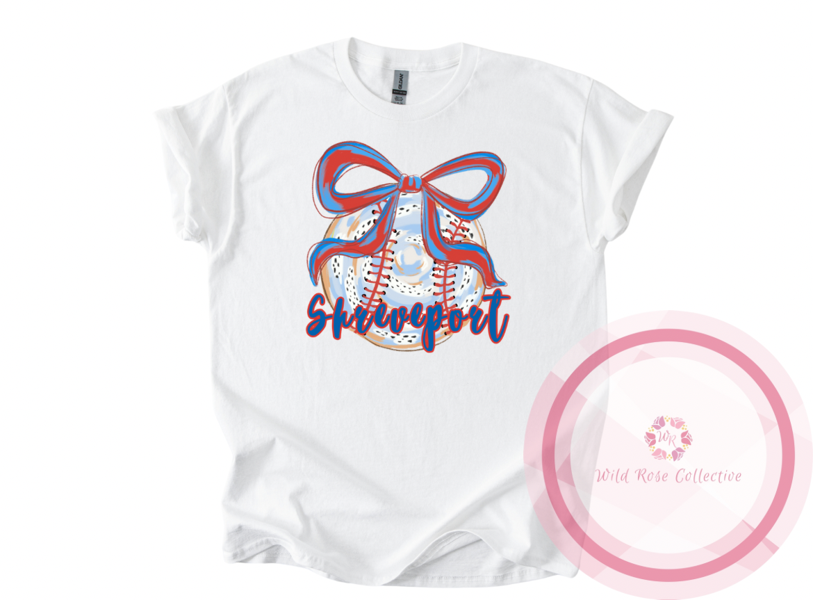 Shreveport Brushstroke Baseball Tshirt