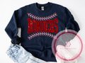 Bombers Faux Sequins Baseball Laces Sweatshirt