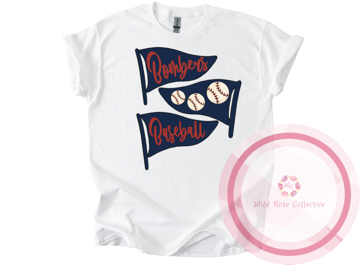 Bombers Baseball Flag Tshirt