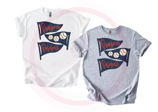 Bombers Baseball Flag Tshirt