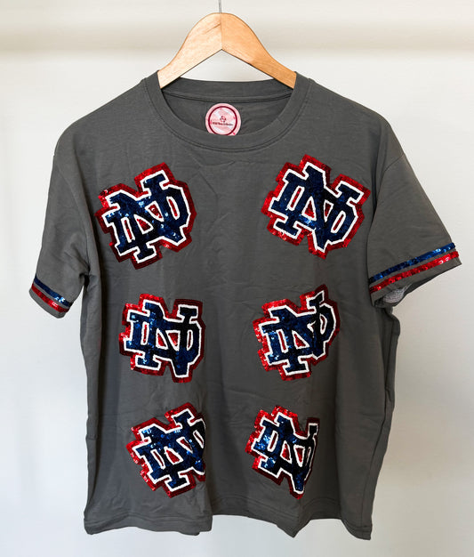 ND Logo Sequin Tee