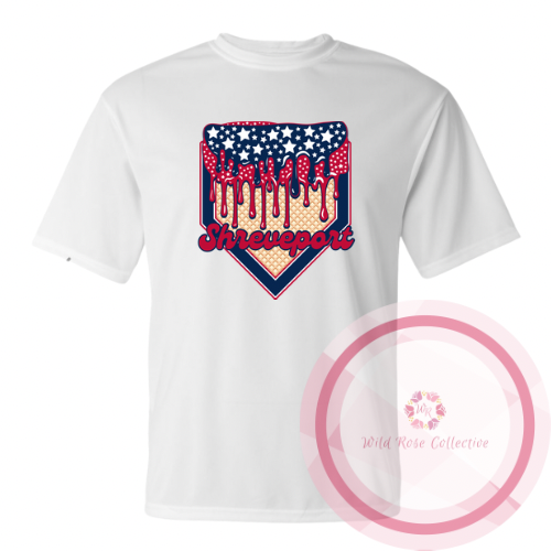 Shreveport Patriotic Drip Performance Tshirt