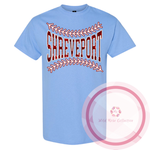 Shreveport Baseball Laces Tshirt