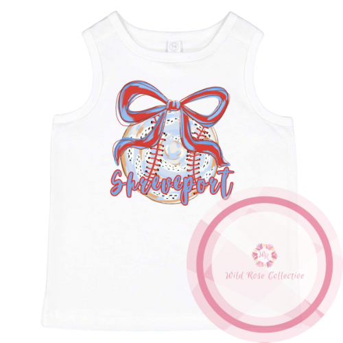 Shreveport Brushstroke Baseball Tank Top - Toddler