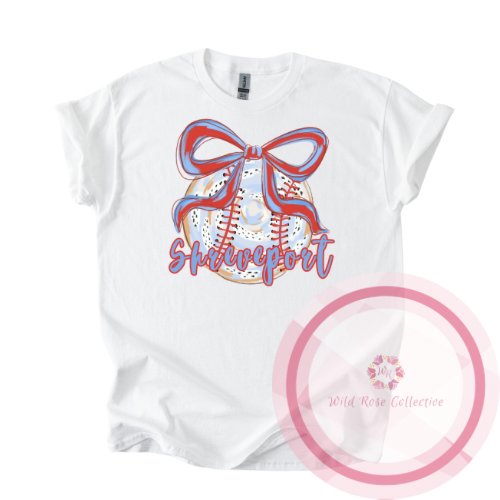 Shreveport Brushstroke Baseball Cotton Tshirt