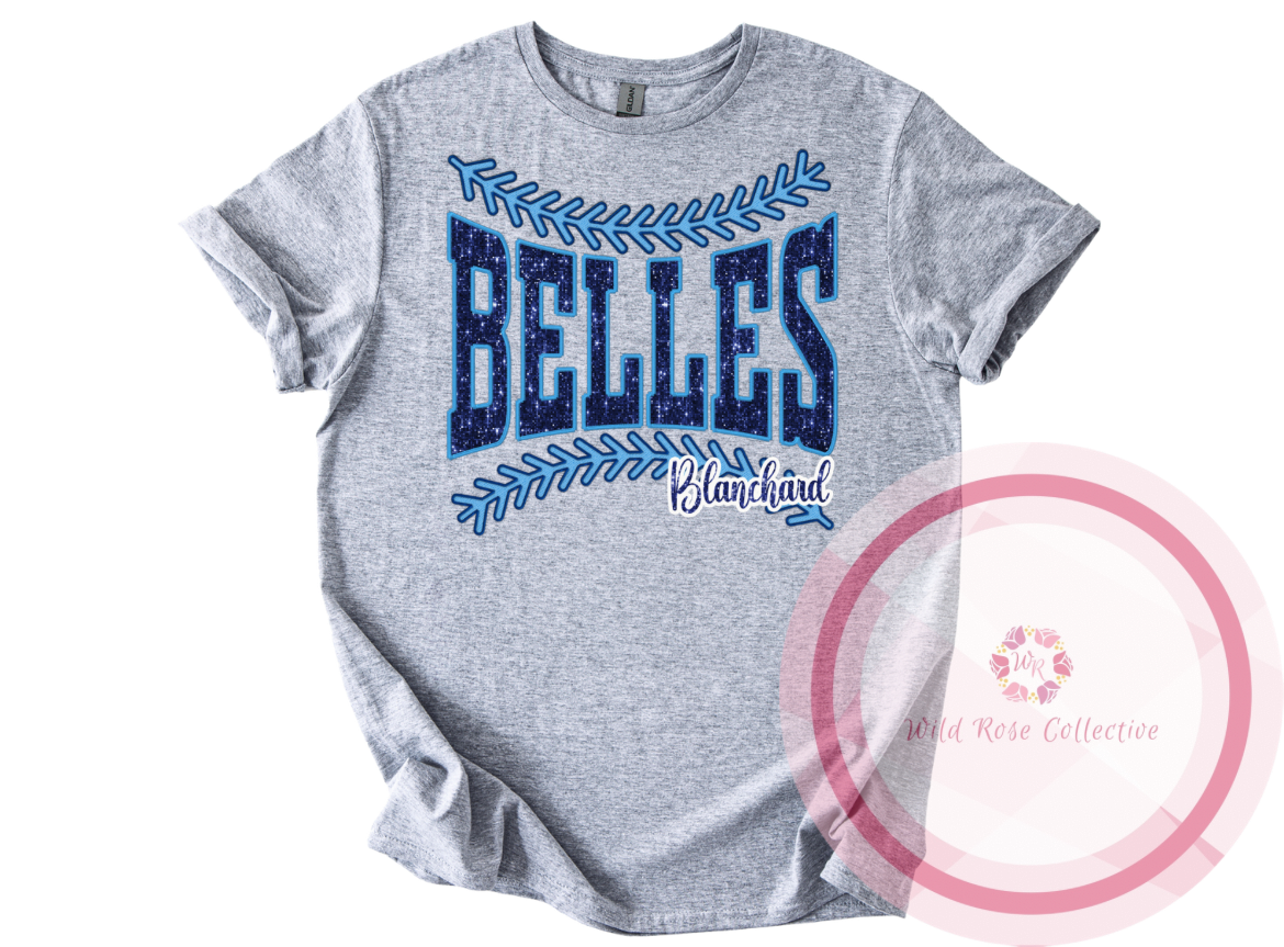 Blanchard Belles Faux Sequin Laces Tshirt