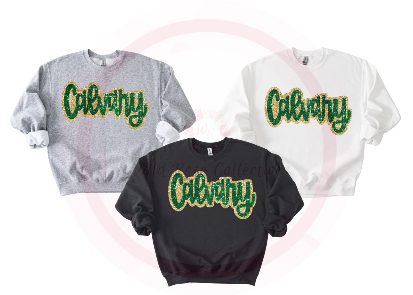 Calvary faux sequins sweatshirt