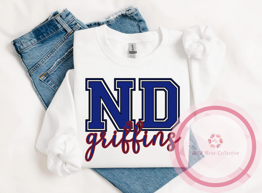 ND Griffins Varsity Letters sweatshirt