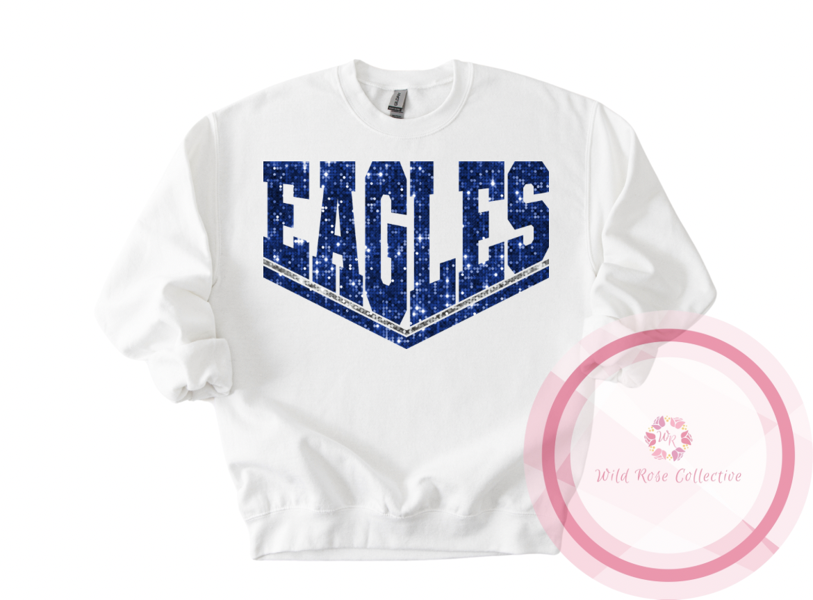 Eagles Dual Line Faux Sequins Sweatshirt