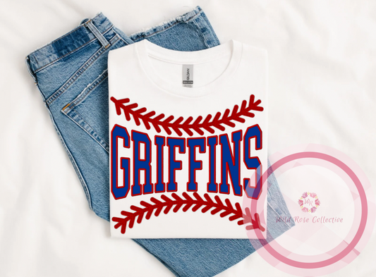 Griffins Embroidered Baseball Lace Tshirt