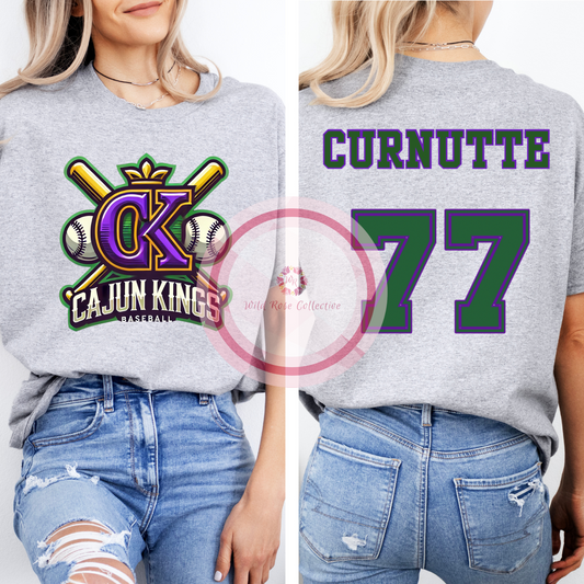 Cajun Kings Tshirt - front & back