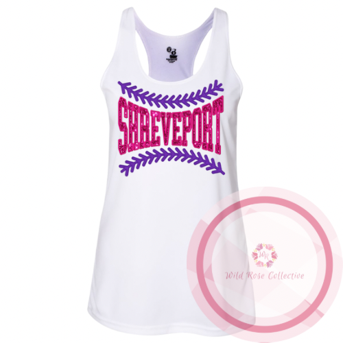 Shreveport Baseball Laces Performance Tank Top