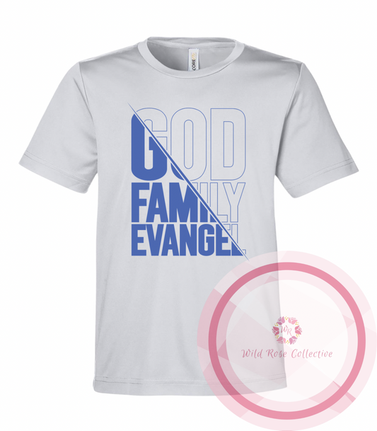 God Family Evangel Performance Tshirt