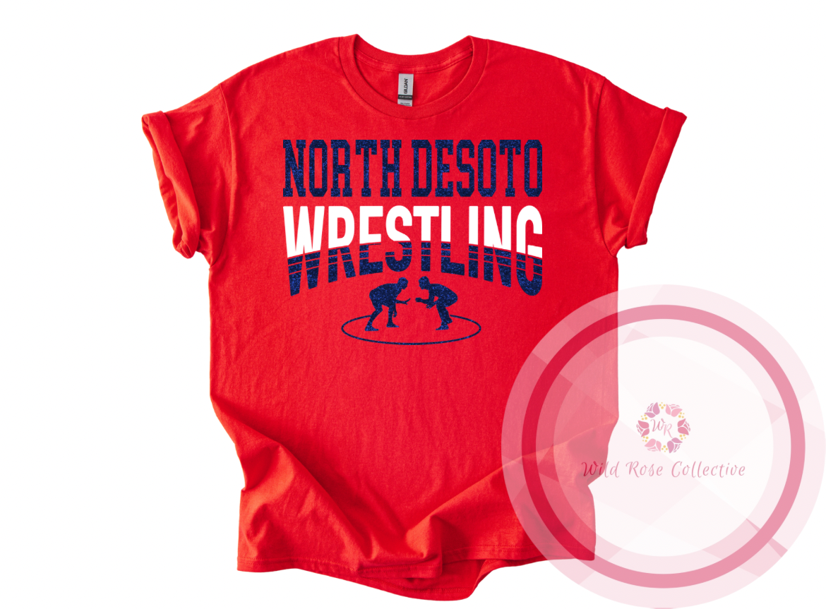 North DeSoto Wrestling Glittery Tshirt