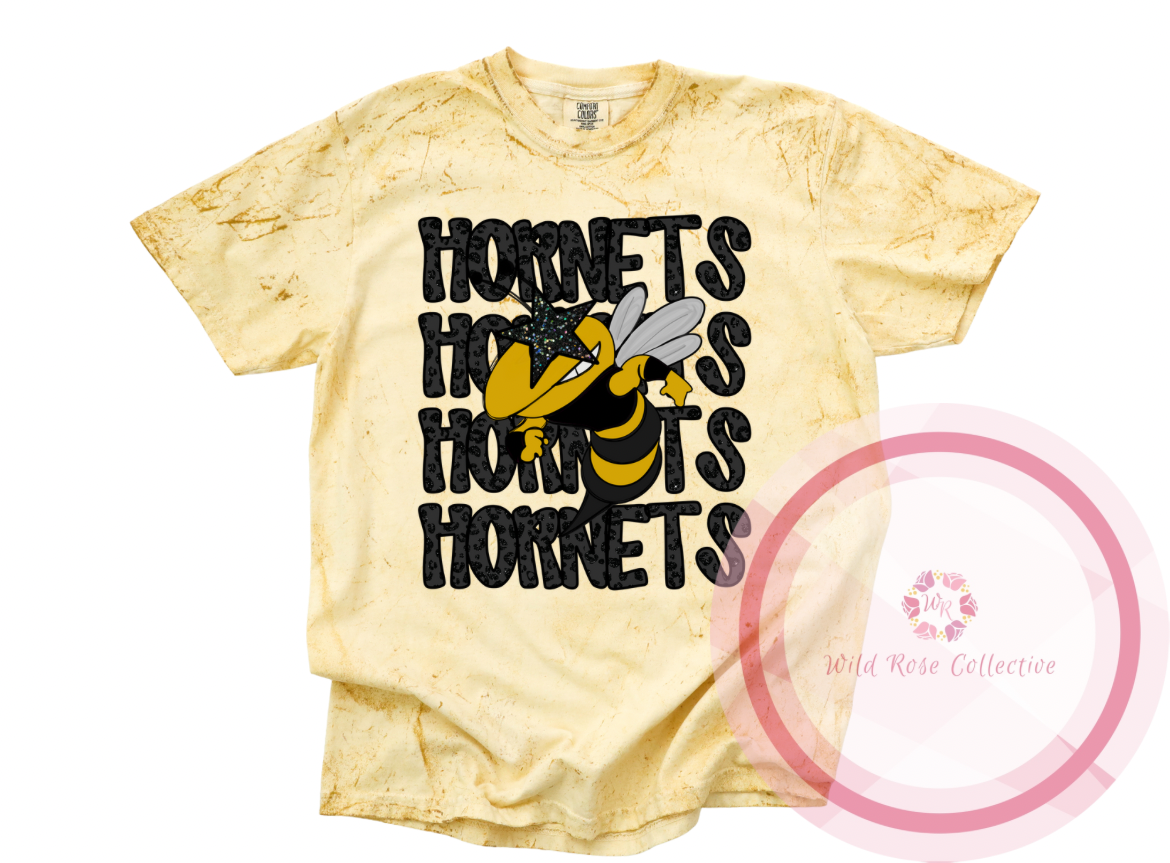 Black Leopard Preppy Hornets Tshirt