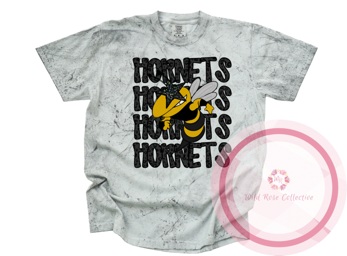 Black Leopard Preppy Hornets Tshirt
