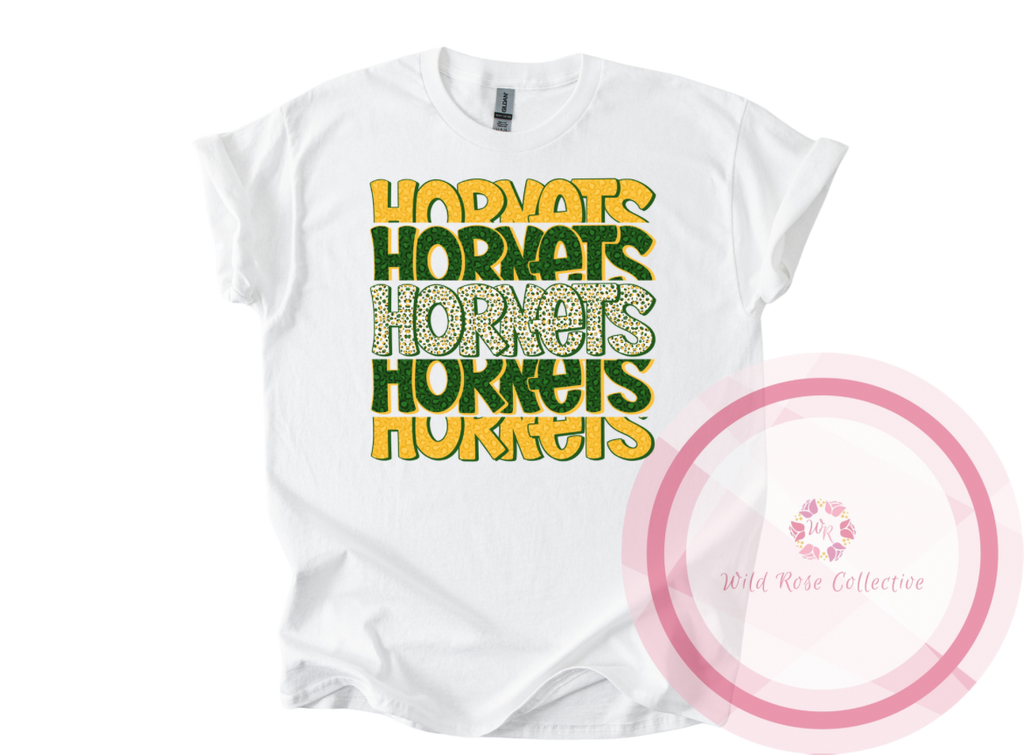 Hornets Green & Gold Cheetah Tshirt