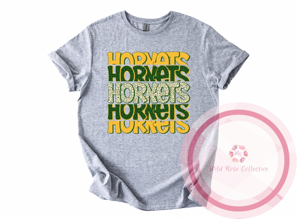Hornets Green & Gold Cheetah Tshirt