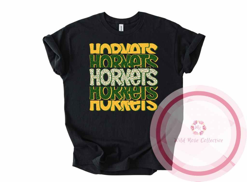 Hornets Green & Gold Cheetah Tshirt