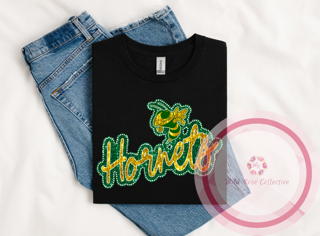Hornets Faux Sequin Dot Tshirt