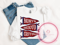 North DeSoto Griffins Faux Sequin Pennant Flags Sweatshirt