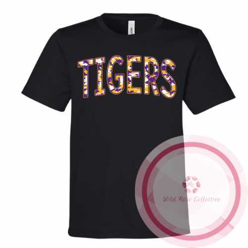 Tigers Purple & Gold Camo Performance Tshirt