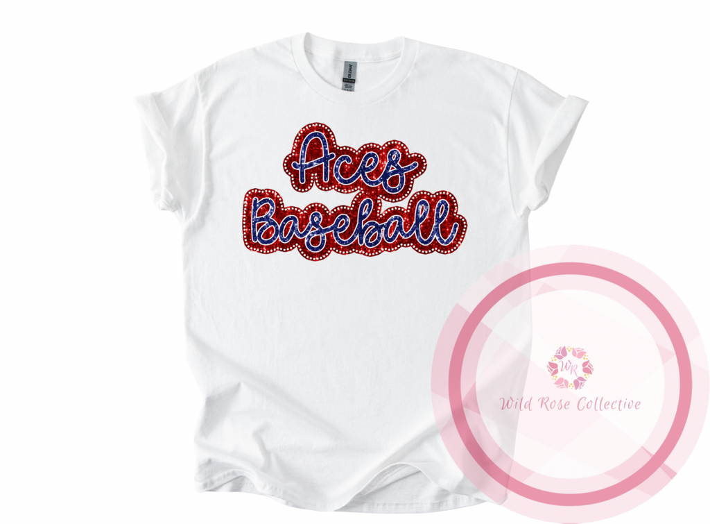 Aces Dotted Glitter Tshirt