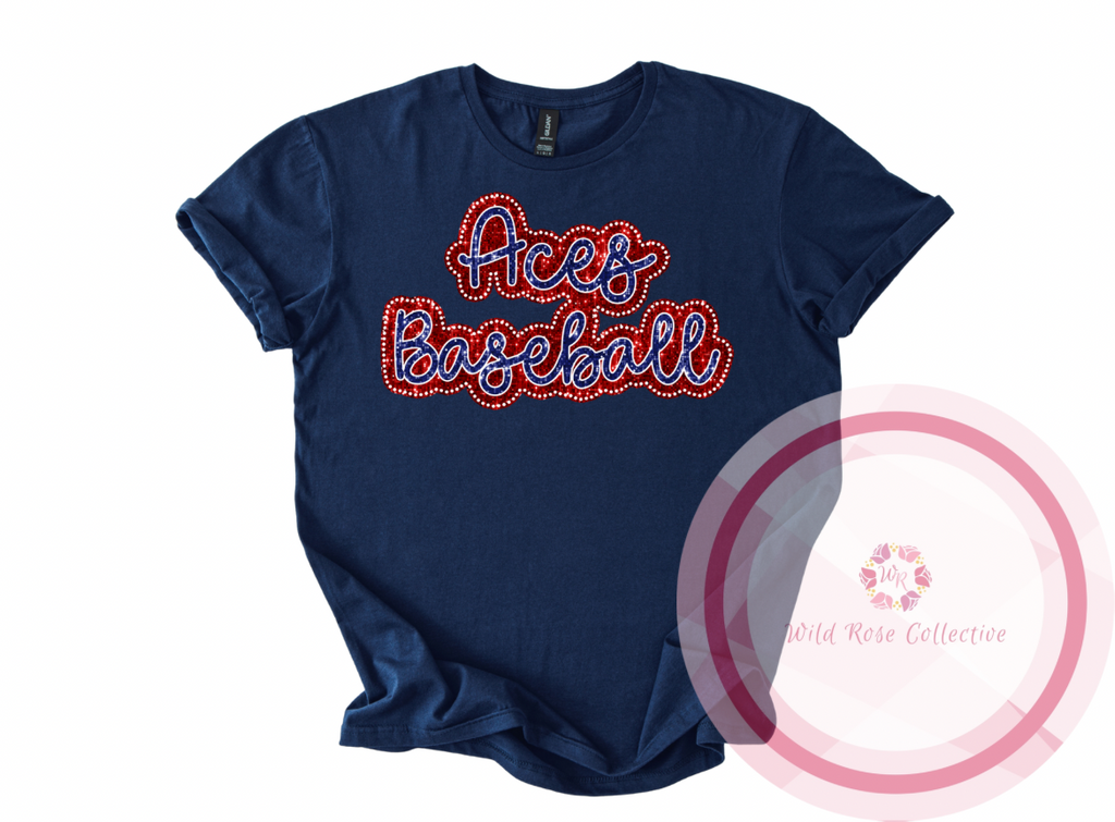 Aces Dotted Glitter Tshirt