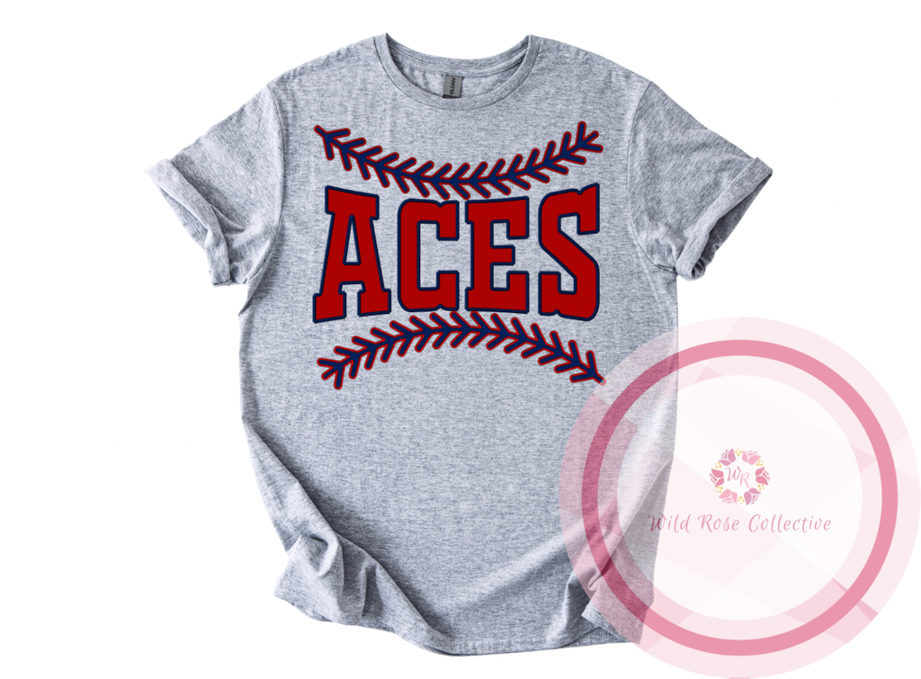 Aces Baseball Laces Tshirt