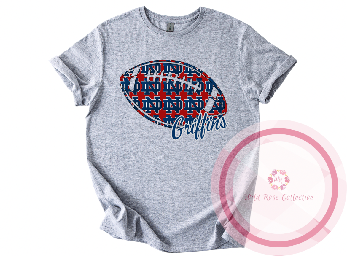 ND Logo Football Tshirt