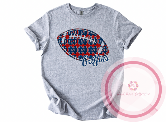 ND Logo Football Tshirt