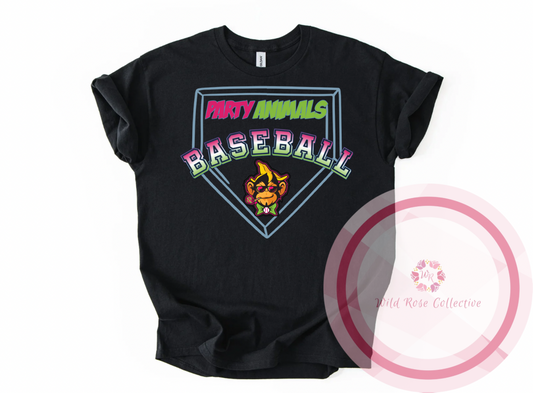 Party Animals Baseball Tshirt
