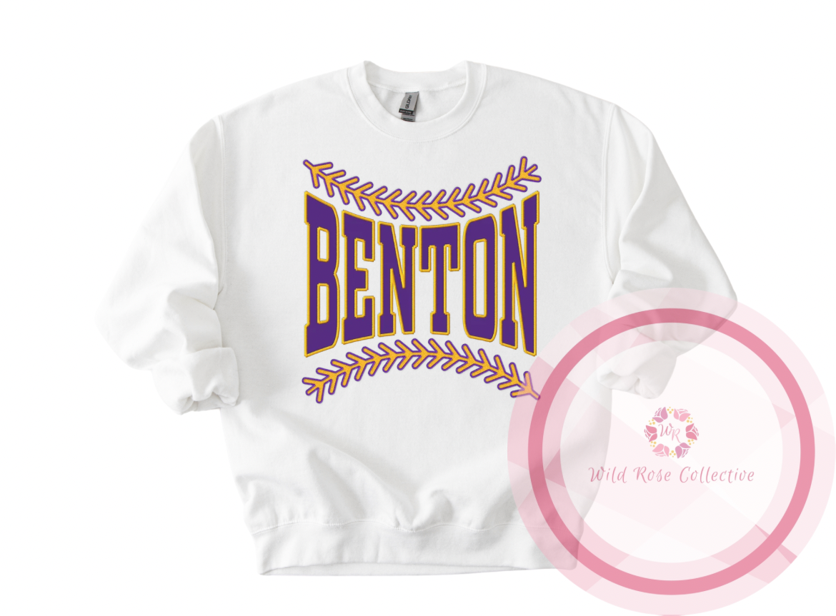 Benton Baseball Laces Sweatshirt