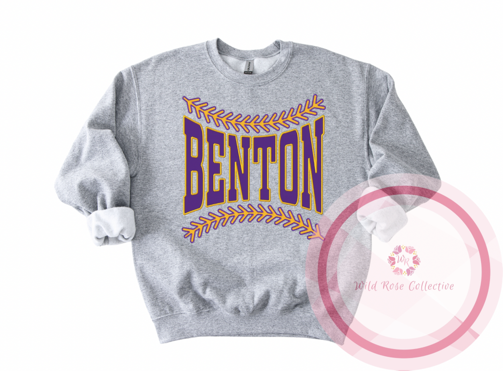 Benton Baseball Laces Sweatshirt